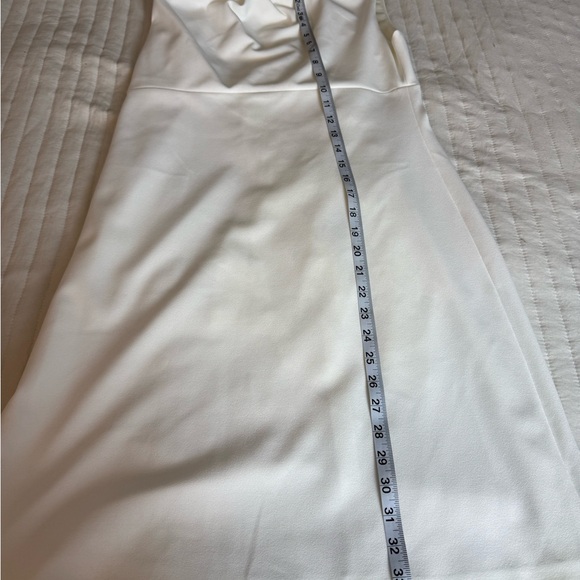 DKNY Ivory Sleeveless Draped Sheath Dress Size 8 Classic Elegant White - Picture 9 of 9